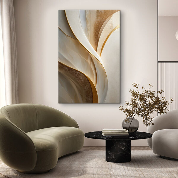 Tableaux Motifs fluides aux teintes douces et discrètes
