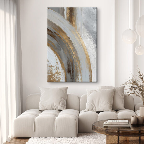 Tableaux Tableaux Des lignes fluides dans une palette de couleurs sobres (UGS : s45809)
