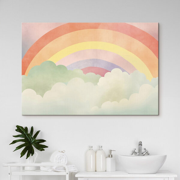 Tableaux Tableaux Un arc-en-ciel et des nuages dans le ciel (UGS : s45958)
