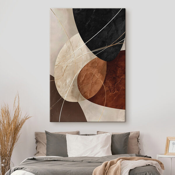 Tableaux Formes abstraites dans des tons chauds
