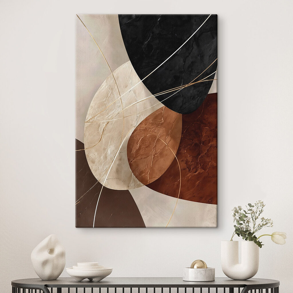 Abstract shapes in warm tones