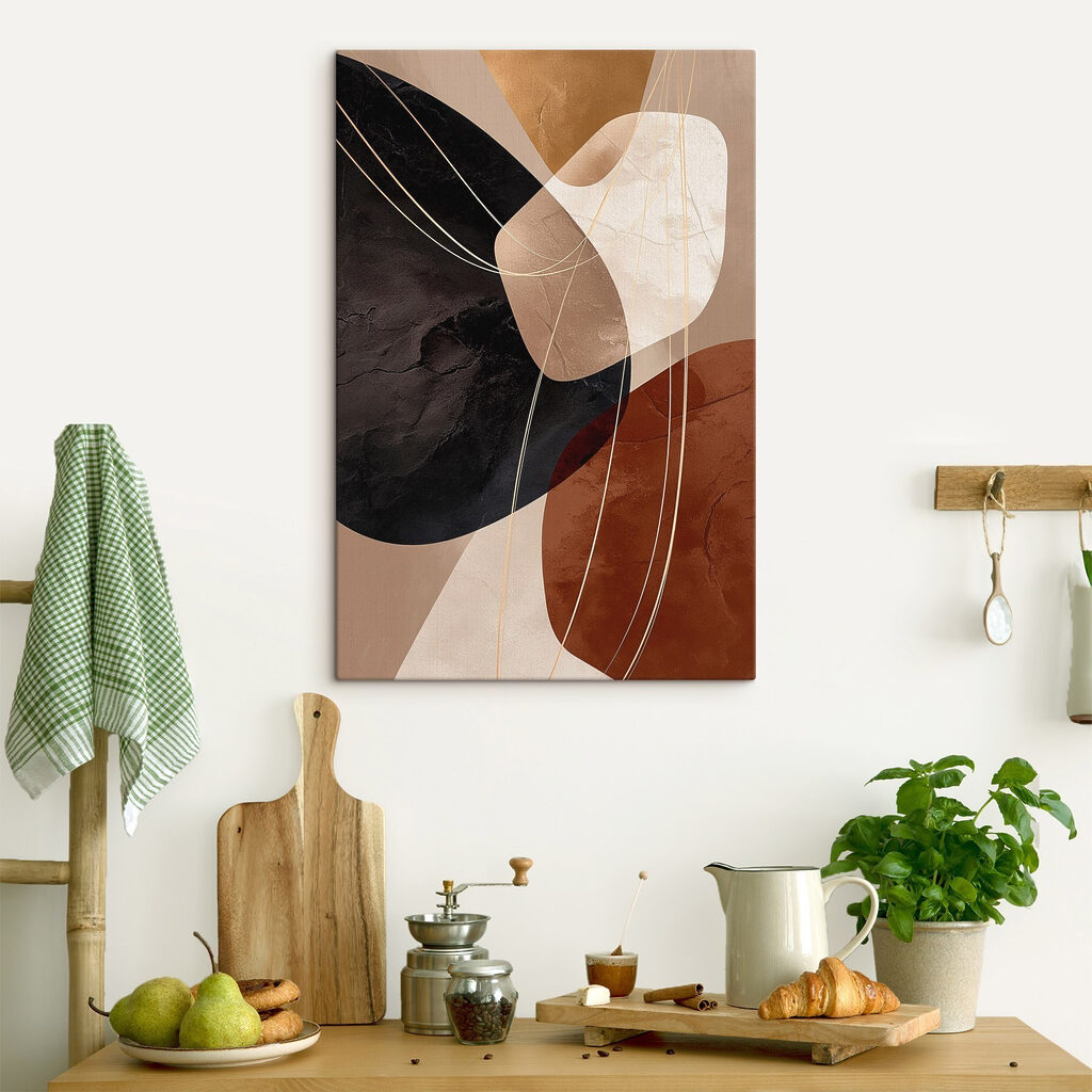 Abstract forms in warm colors