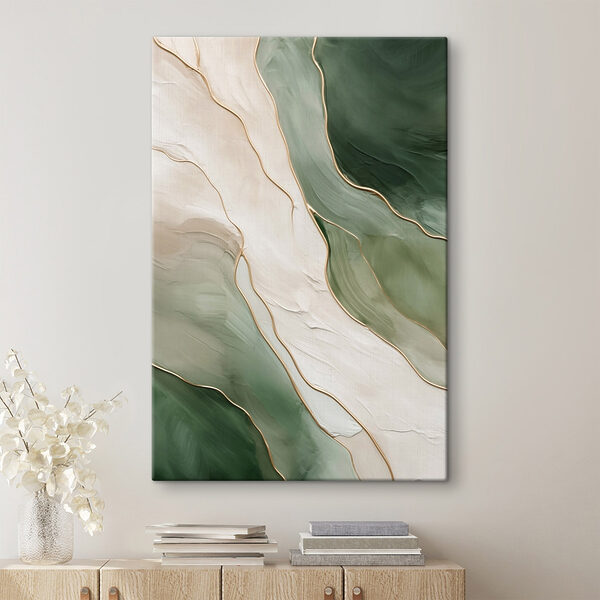 Tableaux Motifs fluides dans des tons terreux