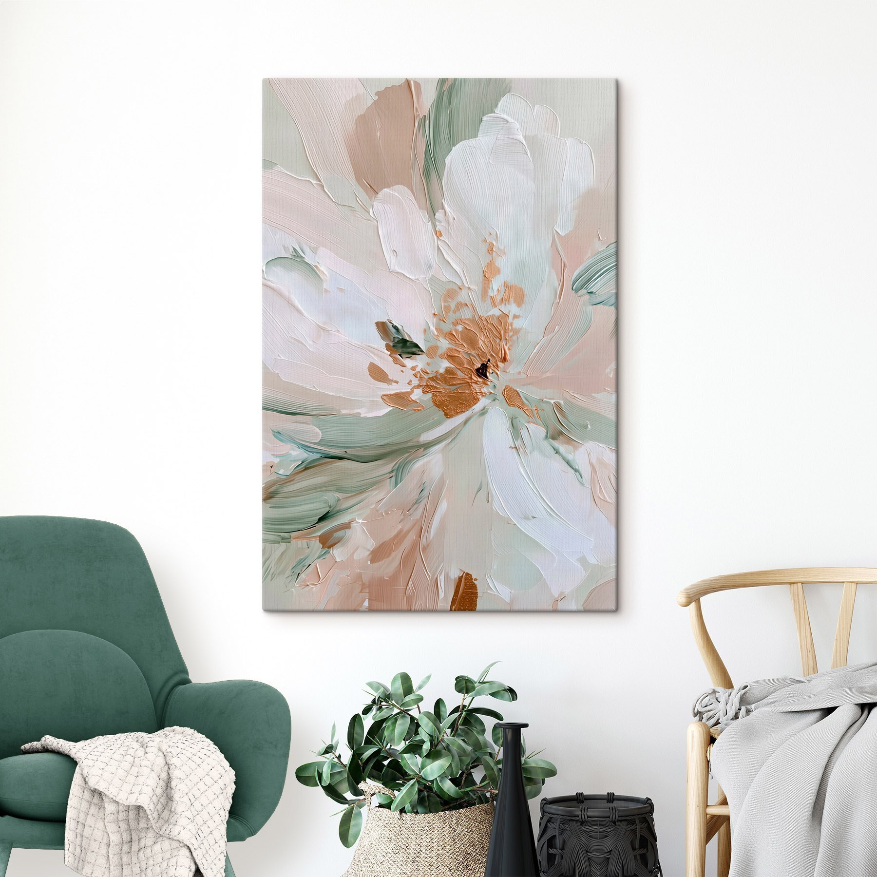 Delicate floral abstraction in soft hues