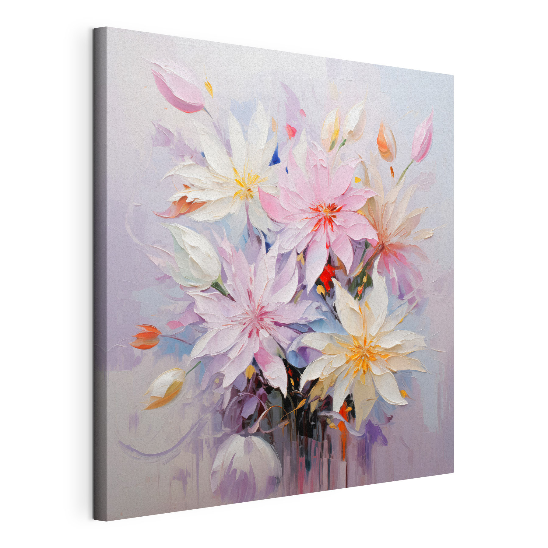 Painting of flowers on a white background Painting of flowers on a white background