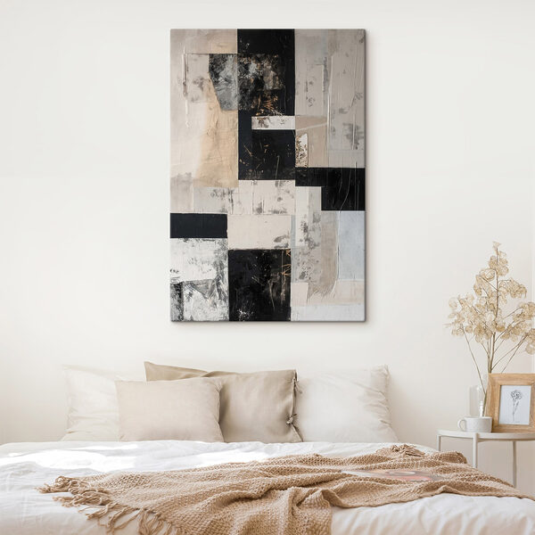 Tableaux Tableaux Œuvre d'art en noir et blanc (UGS : s46022)