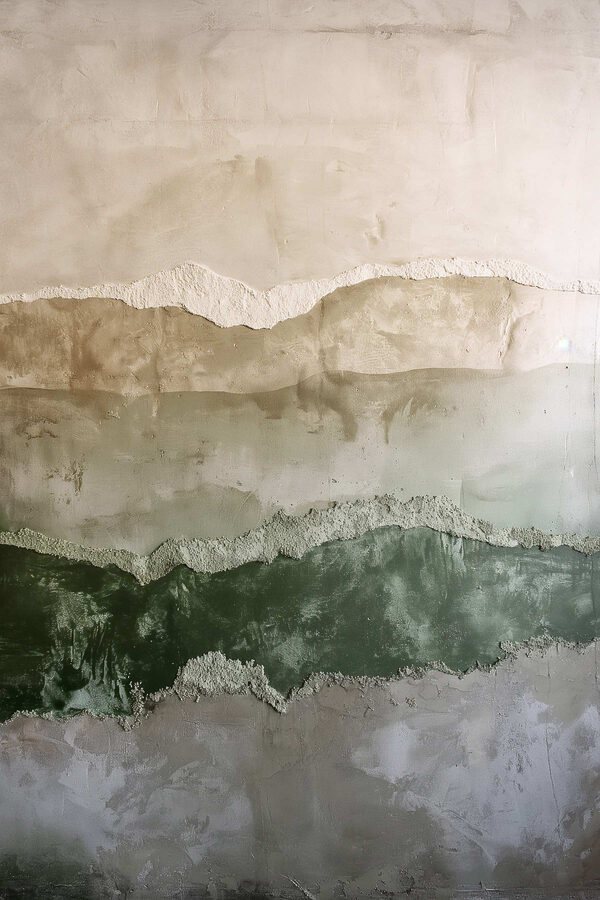 Wall with a few layers of cement Wall with a few layers of cement
