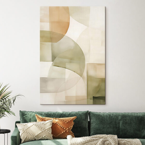 Tableaux Des teintes apaisantes dans un motif abstrait tout en douceur