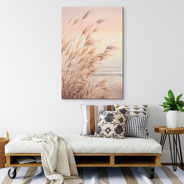 Tableaux Tableaux Des herbes douces au bord d'un cours d'eau paisible (UGS : s45934)