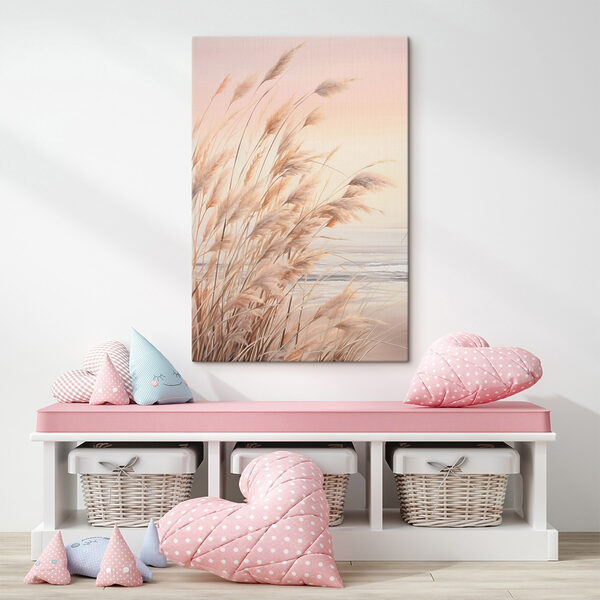 Soft grasses by tranquil waterside Soft grasses by tranquil waterside