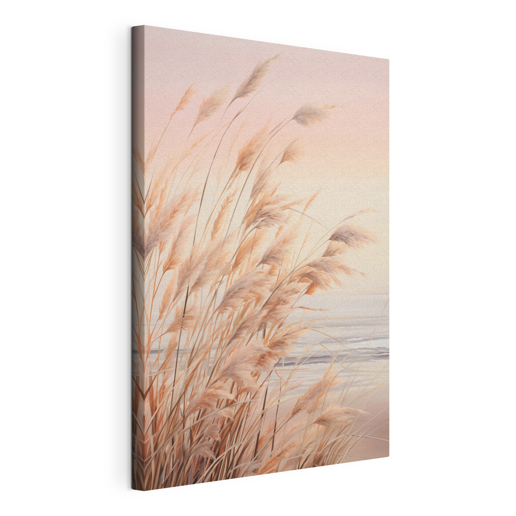 Soft grasses by tranquil waterside Soft grasses by tranquil waterside