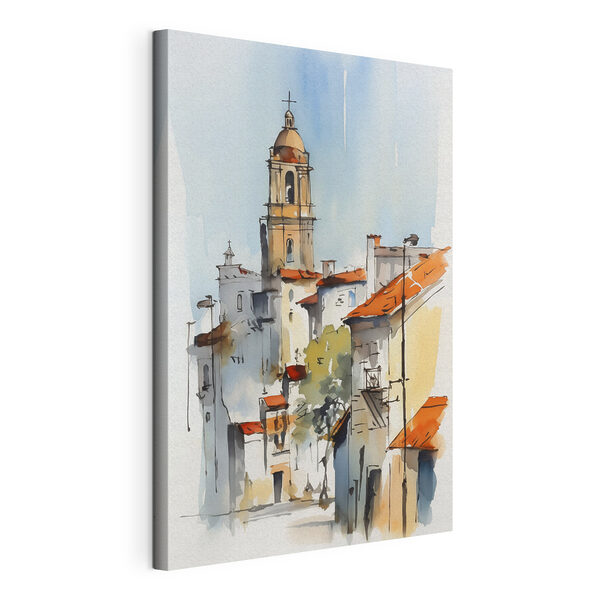 Aquarelle représentant des bâtiments Tableaux Aquarelle représentant des bâtiments