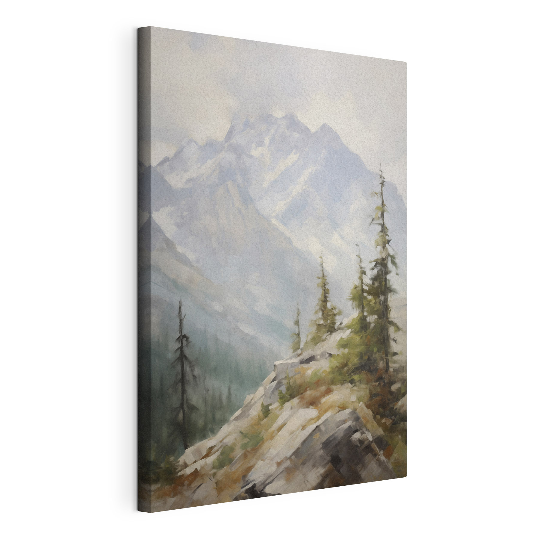 Mountain landscape with trees and mountains Mountain landscape with trees and mountains