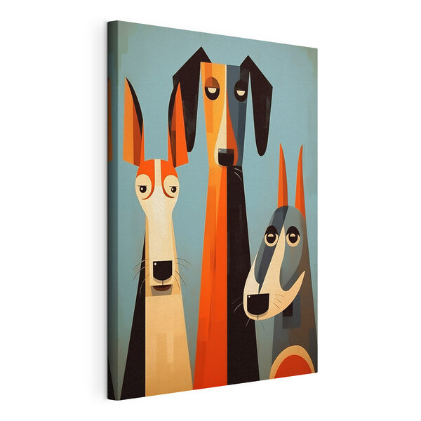 Group of dogs with different colors