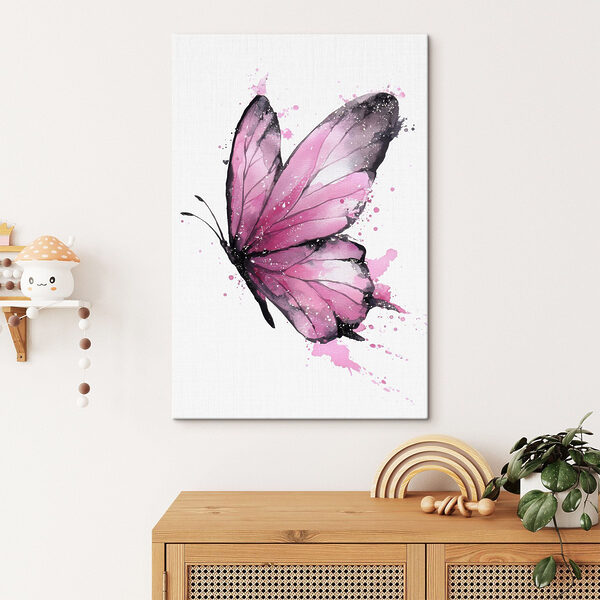 Pink butterfly with black wings Pink butterfly with black wings