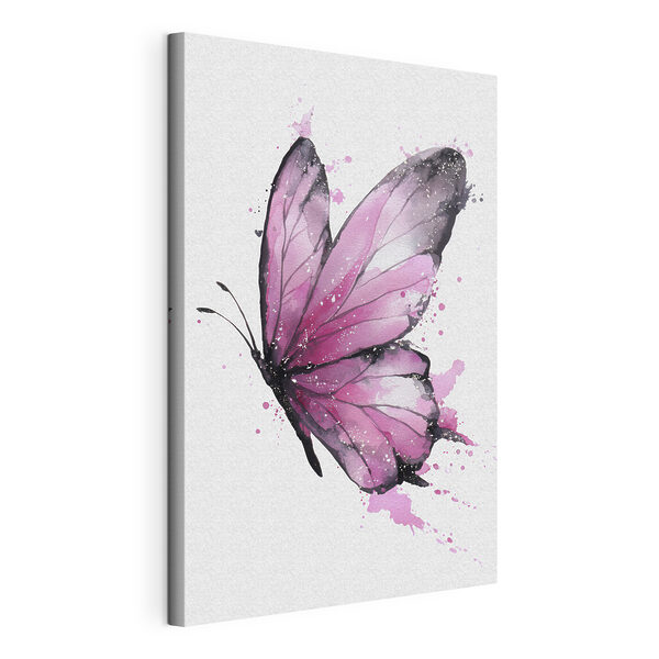 Tableaux Papillon rose aux ailes noires (UGS : s46075) Tableaux Tableaux Papillon rose aux ailes noires (UGS : s46075)
