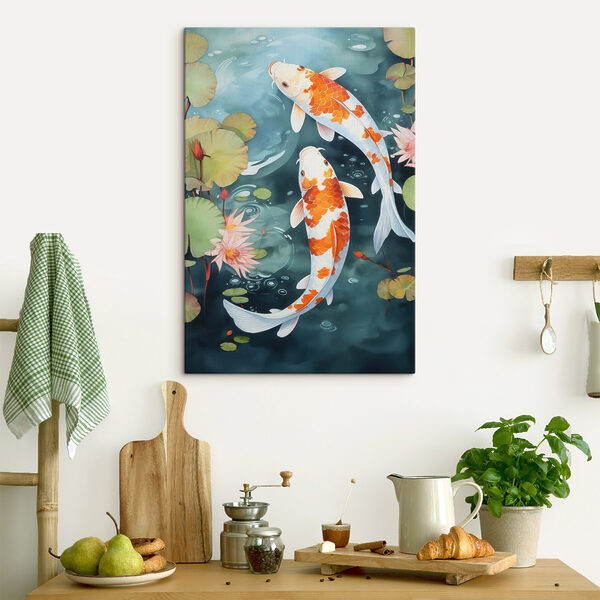 Tableaux Tableaux Deux poissons nageant dans l'eau (UGS : s46087)