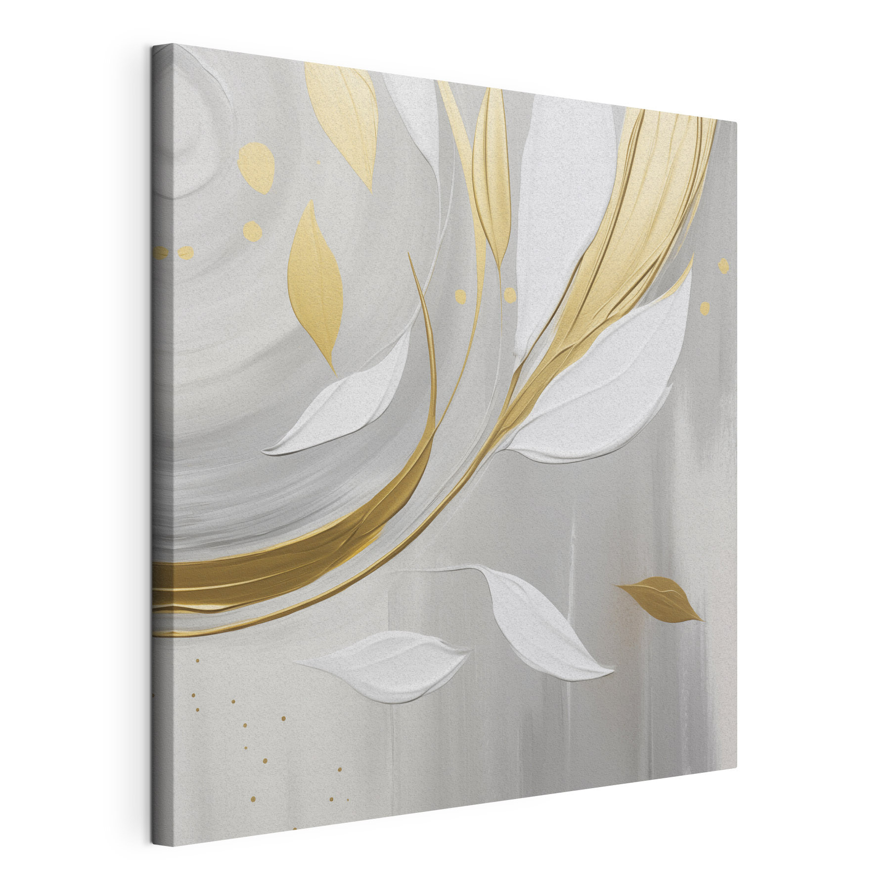 Painting of leaves and swirls Painting of leaves and swirls