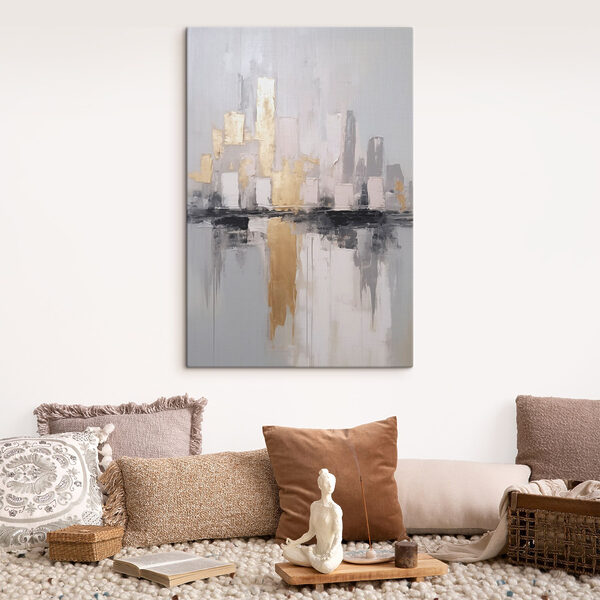 Painting of a city skyline