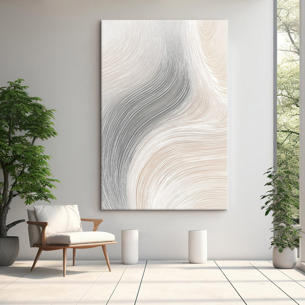 Fluid lines in soft, muted tones Fluid lines in soft, muted tones