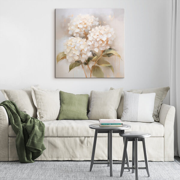 Painting of white flowers Painting of white flowers