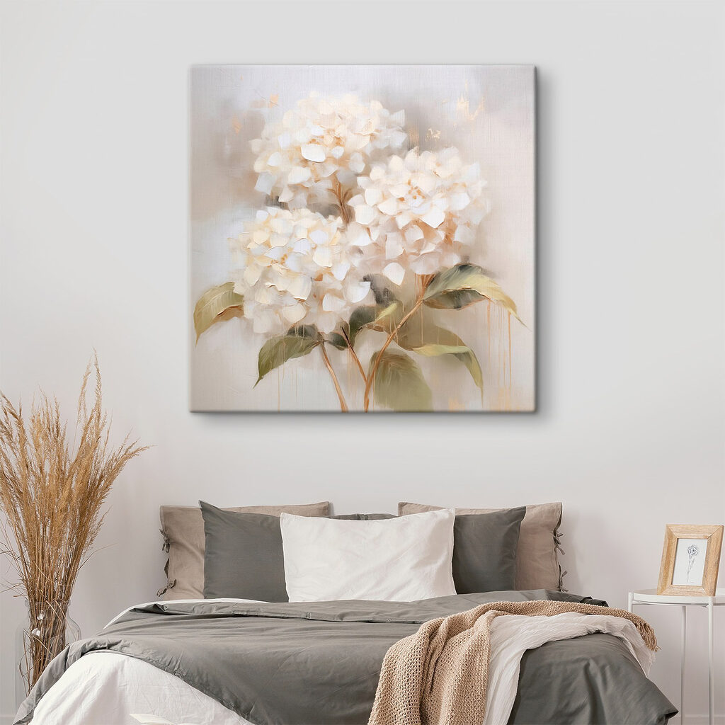 Painting of white flowers Painting of white flowers