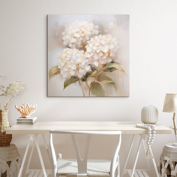 Painting of white flowers Painting of white flowers