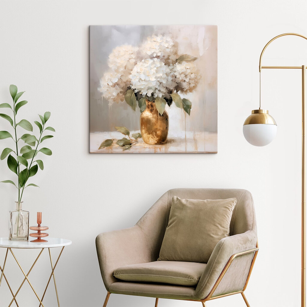 Painting of flowers in a vase Painting of flowers in a vase