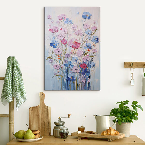 Tableaux Tableaux Peinture représentant des fleurs sur un fond blanc (UGS : s46395)