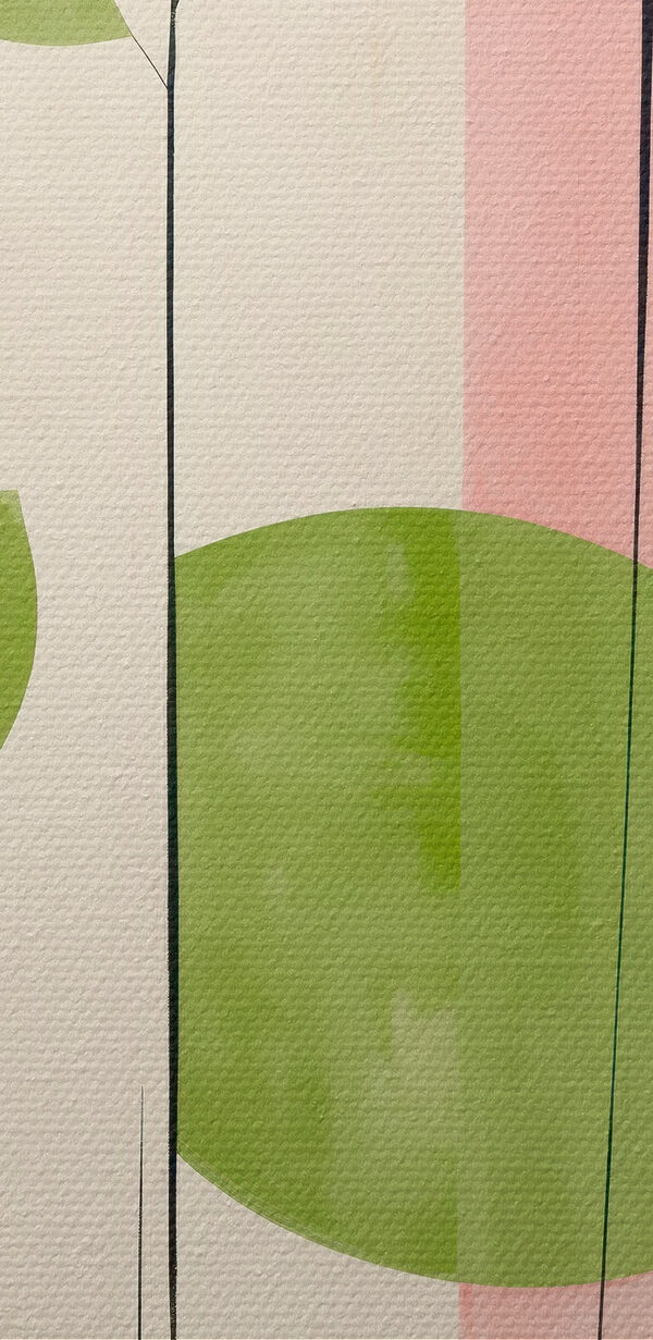 Painting of a plant and circles
