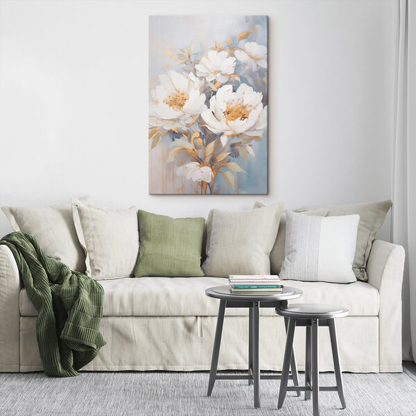 Tableaux Tableaux Tableau représentant des fleurs blanches (UGS : s46270)