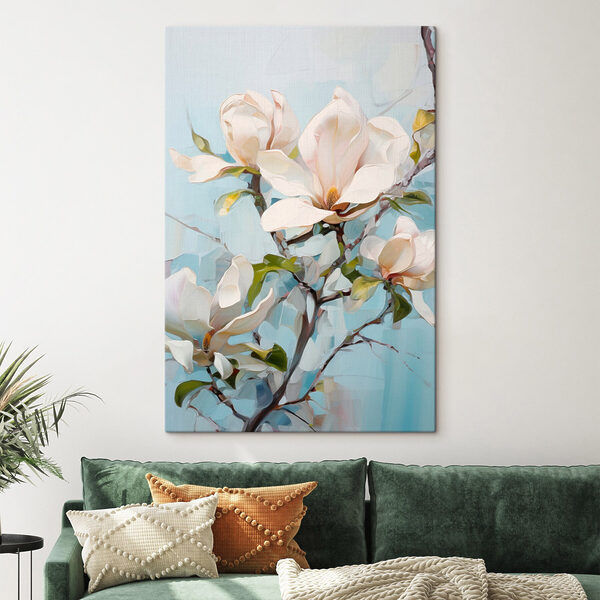 Tableaux Tableaux Peinture représentant une fleur blanche (UGS : s46277)