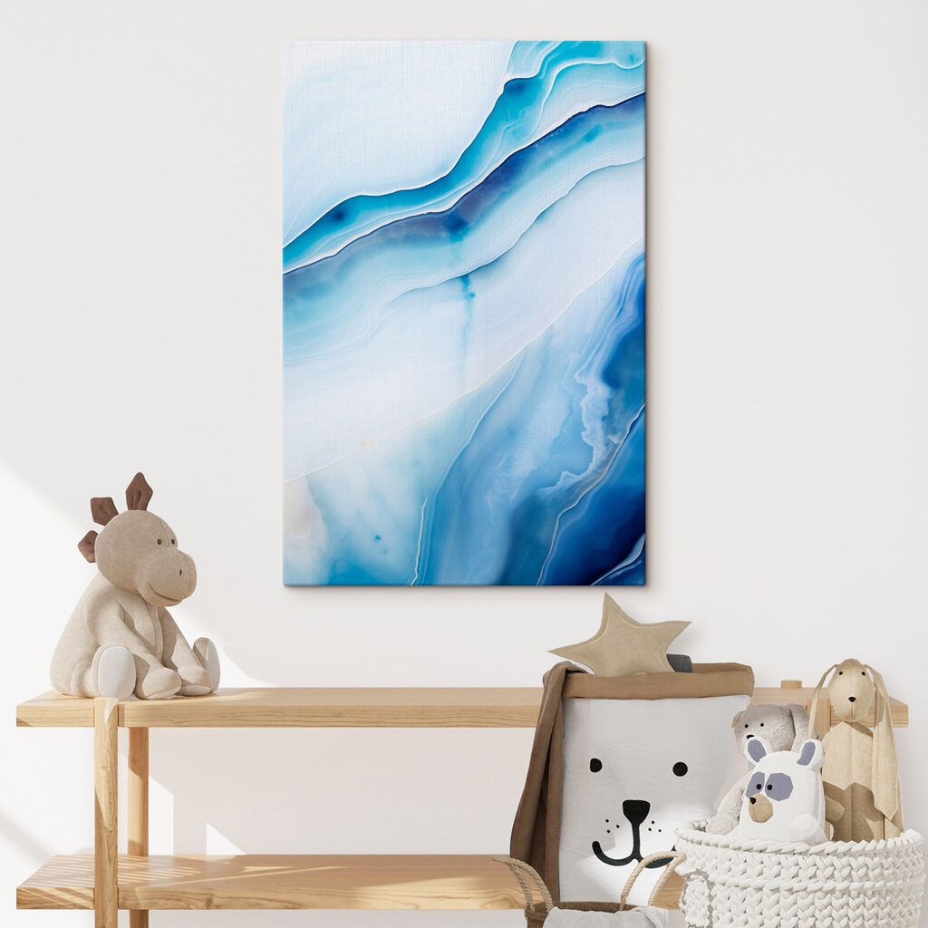 Flowing waves in calm blue tones Flowing waves in calm blue tones