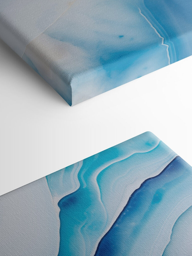 Flowing waves in calm blue tones Flowing waves in calm blue tones