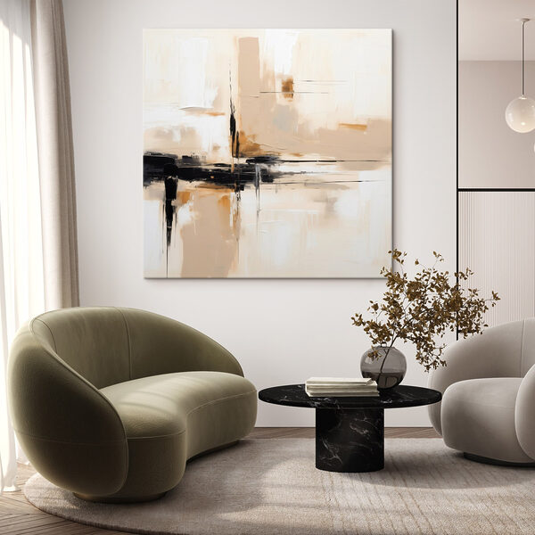 Tableaux Tableaux Reproduction d'un tableau en noir et blanc (UGS : s46326)