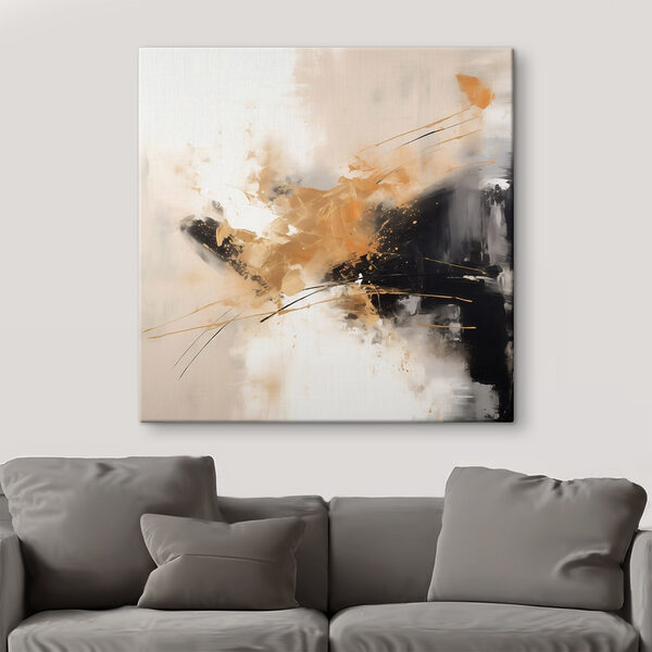 Tableaux Tableaux Peinture d'un mur noir et blanc (UGS : s46327)