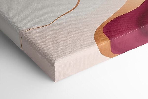 Flowing curves in warm hues