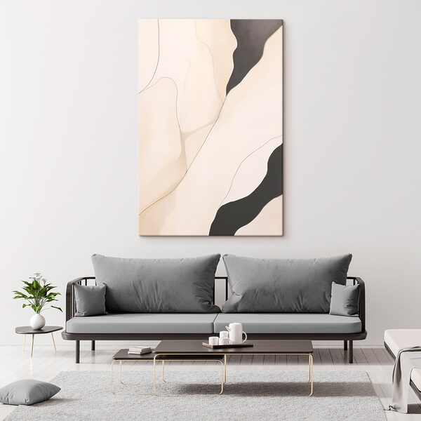 Tableaux Tableaux Fond blanc et noir (UGS : s46470)