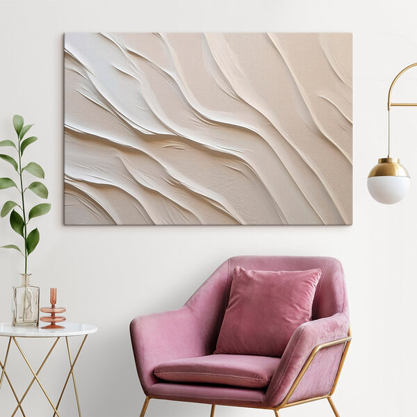 White sand with wavy lines White sand with wavy lines