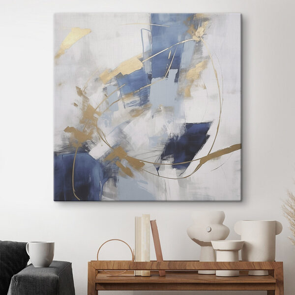 Peinture représentant un mur bleu et blanc Peinture représentant un mur bleu et blanc