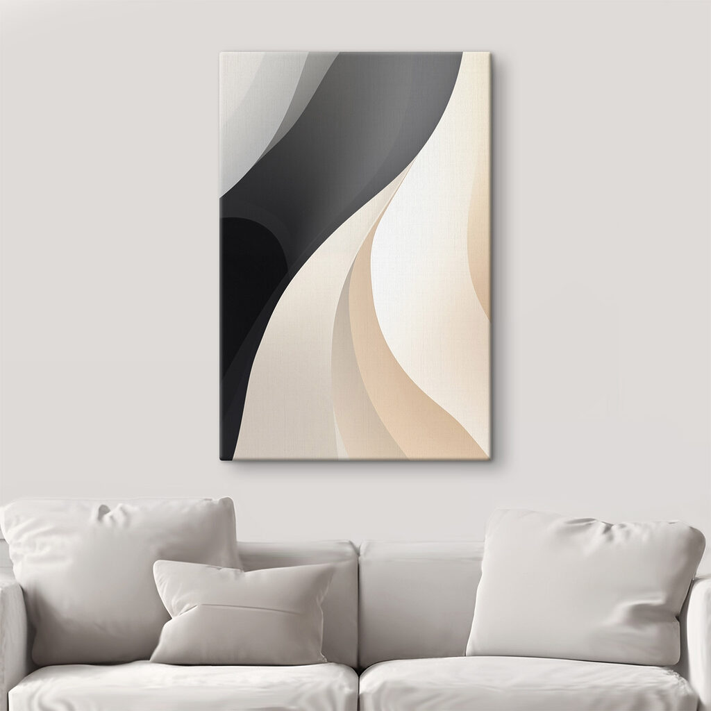 - Soft curves in gentle hues - Soft curves in gentle hues