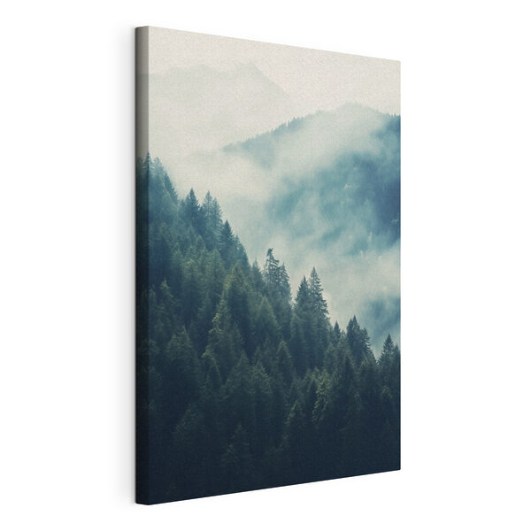 Tableaux Tableaux Forêt de arbres dans le brouillard (UGS : s46518)
