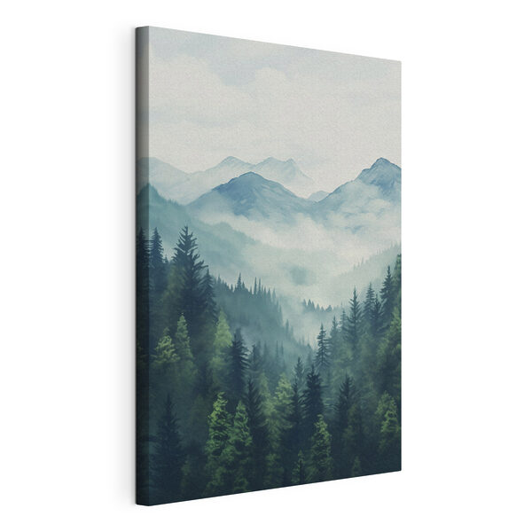 Tableaux Paysage de montagnes et d'arbres