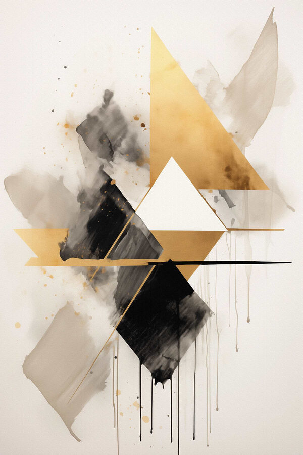 Painting of triangles and lines