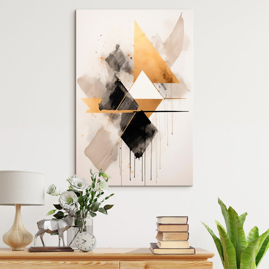 Painting of triangles and lines