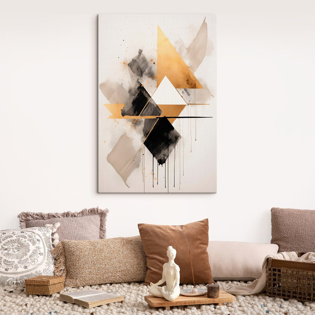 Painting of triangles and lines