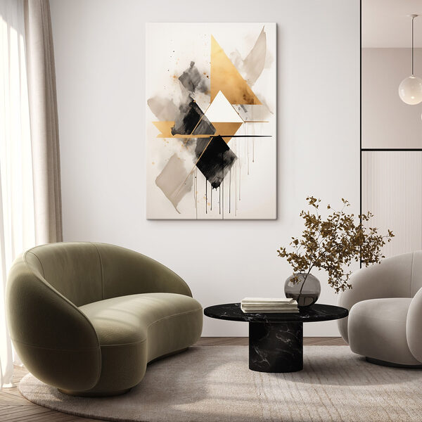 Painting of triangles and lines