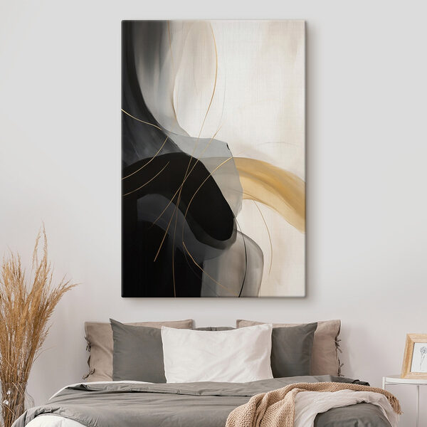 Tableaux Tableaux Lignes abstraites aux couleurs douces (UGS : s46542)