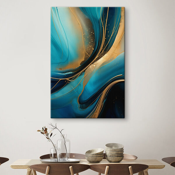 Tableaux Des vagues fluides aux couleurs éclatantes
