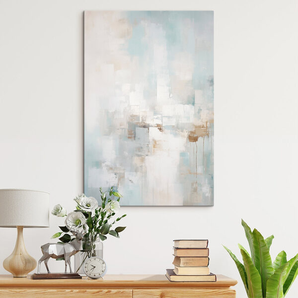 Tableaux Tableaux Peinture sur fond blanc et bleu (UGS : s46546)